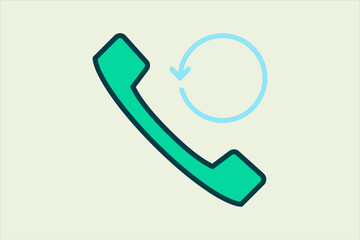 Poster - history call icon. icon related to UI elements. suitable for web site, app, user interfaces,element, printable etc. flat line icon style. simple vector design editable