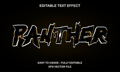 Poster - Panther scratch text effect with wild bold style for jungle, beast, or animal attack theme