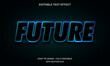 © WS Design - Blue futuristic text effect with modern glow style for sci-fi, technology, and digital themes