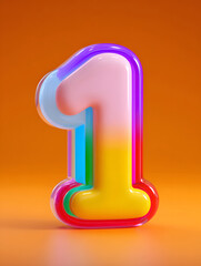 Poster - 3d rendering digital font big sale event countdown concept element