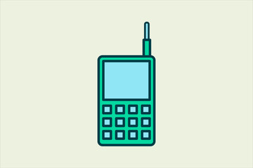 Fototapete - Cell phone icon. icon related to UI elements. suitable for web site, app, user interfaces,element, printable etc. flat line icon style. simple vector design editable