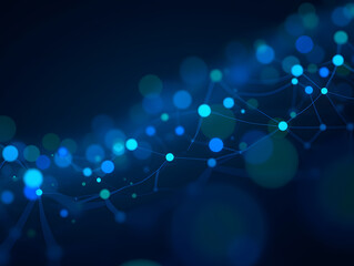 Poster - Abstract light three-dimensional luminous particles technology sense KV main visual background