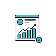 Poster - Business report showing growth and success.
