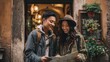 © Tan - Happy Asian Couple Reading Map While Traveling 2