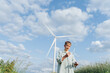 © Iryna - Field test of wind turbine prototype by teenager