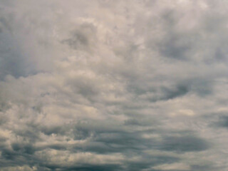 Wall Mural - Dramatic blue cloudy sky. Nature background for design. Rainy weather.