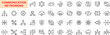 © Al Rafi - Communication and Networking Line Icon Design Featuring Cloud Connections, Servers, Data Sharing, Nodes, Signals, Maps, Digital Flowcharts, Firewalls, Arrows, Web Access, and Secure Transfers