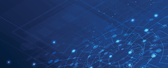 Poster - Abstract circuit board pattern technology concept background