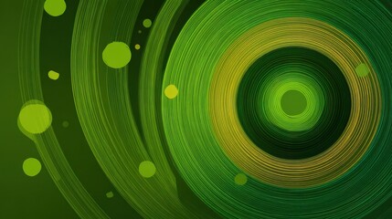 Poster - Abstract green stripes and circles background. Vector design illustration, no logos, no brands
