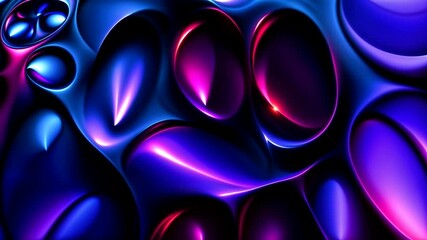 Wall Mural - Abstract background with looped hypnotic fractal pattern featuring vibrant blue and purple swirls, colors continuously evolve, creating dynamic, kaleidoscopic experience filled with motion and depth.