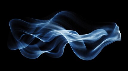 Canvas Print - dark blue flowy lines, minimalistic