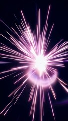 Poster - Bright star exploding with energy in a dark space