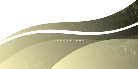 Poster - Abstract White and yellow wave wide background banner. vector eps 10