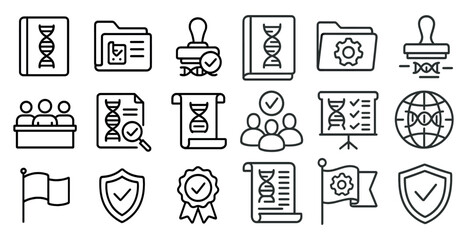 Poster - Set of icons for DNA, DNA testing, DNA certificates, DNA certificates, DNA certificates, DNA certificates, DNA certificates, DNA certificates, DNA certificates, DNA certificates, DNA certificates, D