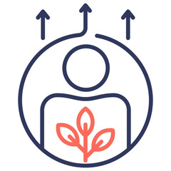Poster - Self Improvement Dual Tone Icon