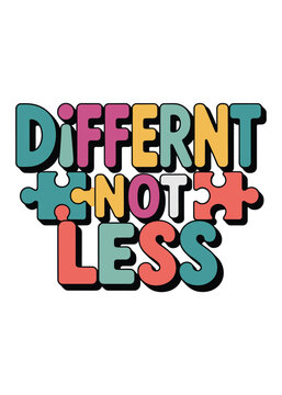 Autism Typography T-Shirt Design