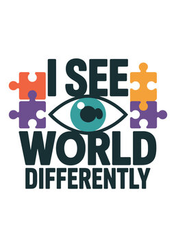 Autism Typography T-Shirt Design
