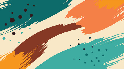 Poster - Abstract brushstroke design with dynamic shapes and colors suitable for various projects