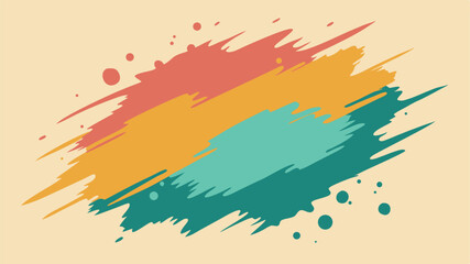 Poster - Abstract colorful brush strokes composition for artistic design and creative projects