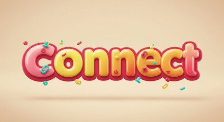 Poster - Colorful 3D Text Effect Connect