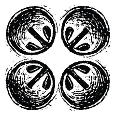 Poster - Abstract composition of repeating circle shapes suitable for design projects