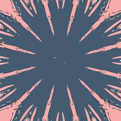 Poster - Abstract geometric artwork with pink and blue colors, dynamic composition