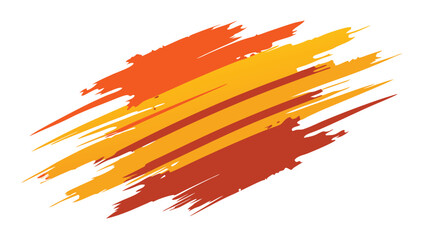 Poster - Abstract graphic design with colorful brush strokes on a transparent background