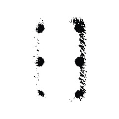 Poster - Abstract ink blot arrangement with transparent elements for creative design use