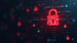 © Svitlana - Hacker attack. Security breach, system hacked, internet cyber attack alert with red broken padlock, cybersecurity
