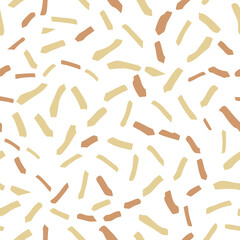 Poster - Abstract seamless pattern with organic shapes in earth tones on a white background