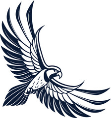 Poster - Abstract curved wing icon with a modern flat design suitable for various digital and print applications