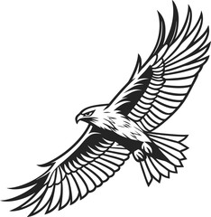 Leinwandbilder - Dynamic and angular falcon wing shapes with bold contrasting colors and sharp lines suitable for powerful branding and graphic design