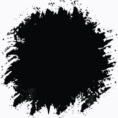 Poster - Bold ink blot with splatter effect for modern design projects and backgrounds