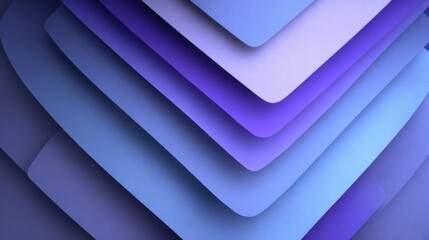 Poster - A visually calming arrangement of layered shapes featuring gradients in blue and purple hues. This design evokes tranquility and elegance, perfect for digital use.