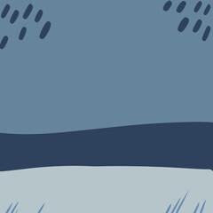 Poster - Abstract atmospheric composition with blue and gray hues illustrating a cloudy day