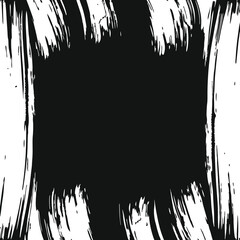 Poster - Abstract black and white brushstroke background with a dramatic artistic texture