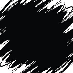 Poster - Abstract black and white brushstroke design for background and graphic elements