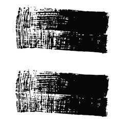 Poster - Abstract black brush strokes on white background creative design elements