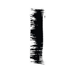 Poster - Abstract black brushstroke design element with transparency suitable for creative projects