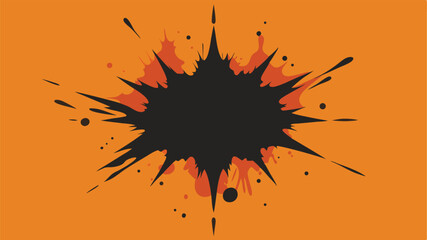 Poster - Abstract black explosion graphic design element with transparency suitable for various designs