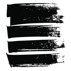 Poster - Abstract black ink brushstrokes on white background vector illustration suitable for designs