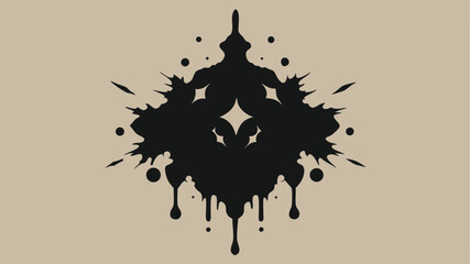 Poster - Abstract black ink splatter illustration with transparency and versatile design options