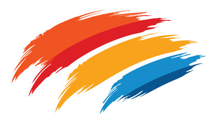 Poster - Abstract colorful brushstrokes vector graphics on white background for design projects