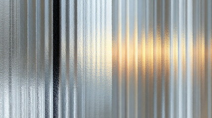 Poster - Abstract metallic background with vertical silver light strips. Modern technology pattern for digital design and web banner.