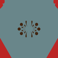 Poster - Abstract geometric composition with central ornament and minimalist design aesthetic