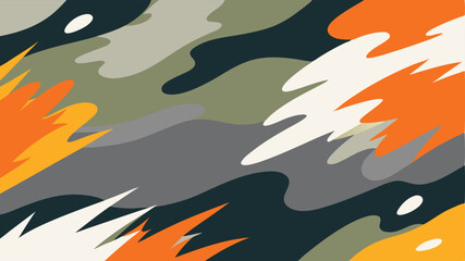 Poster - Abstract organic shapes composition with a modern color palette for design projects
