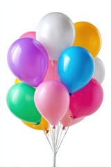 Poster - Colorful Balloons Floating in the Air for Celebrations with Bright Colors and Vibrant Atmosphere for Festive Occasions