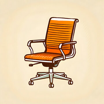 Orange office chair ergonomic desk chair computer chair adjustable chair swivel chair modern chair furniture