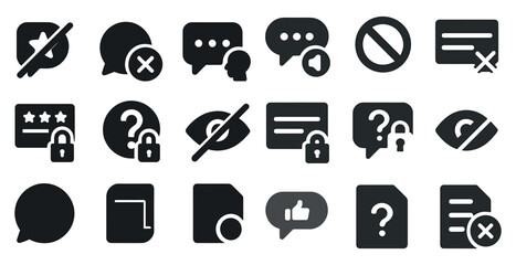 Aufkleber - Set of icons for a messaging app. The icons include a question mark, a star, a lock, a thumbs up, and a no