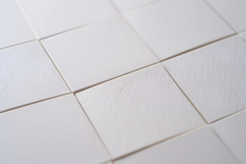 Poster - Abstract White Square Pattern Texture Background Minimalist Design Element